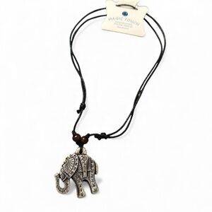 Magic Touch Adjustable Elephant Pendant Necklace NEW!
